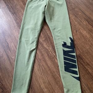 Nike Kids Olive Green Logo Jogger Bottoms size Small